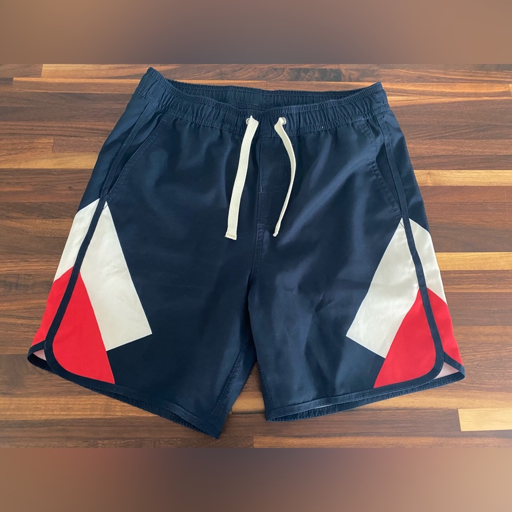 Fair Harbor Red White and Navy Swim Shorts